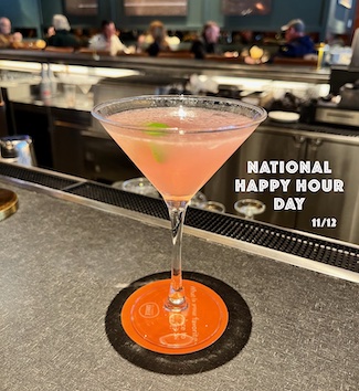 martini photo to support national happy hour day in the US.