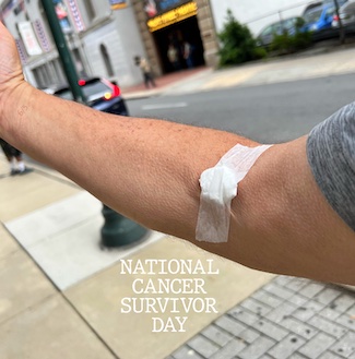 blood test bandage to highlight national cancer survivors day on June 5 for the daily blog from www.caremoretoday.com